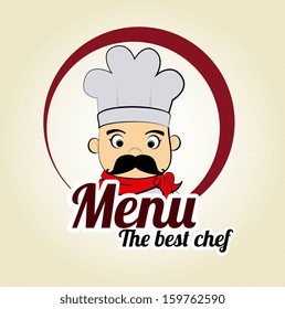 chef icon over white background  vector illustration