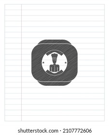chef icon pencil draw. Vector Illustration. Detailed. 