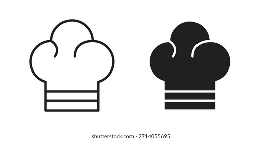 Diseños de Vector de silueta de icono de chef. Trazos editables