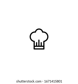 icono del chef. simple, plano, contorno, negro.