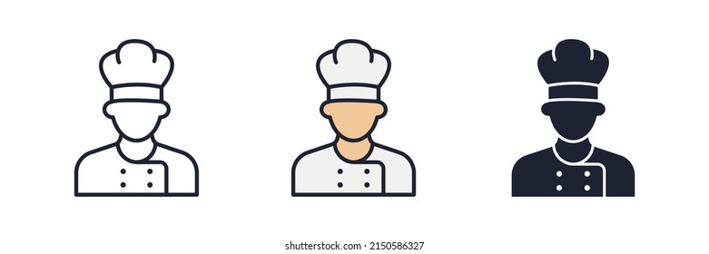 chef icon symbol template for graphic and web design collection logo vector illustration