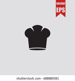 Chef icon in trendy isolated on grey background.Vector illustration.
