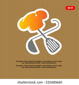chef icon, vector