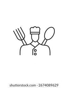 Icono de chef, el mejor ícono de línea de Vector.