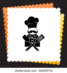 Chef  icon. Vector design.