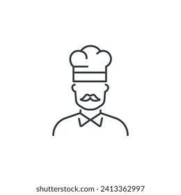 Chef icon, Chef vector illustration