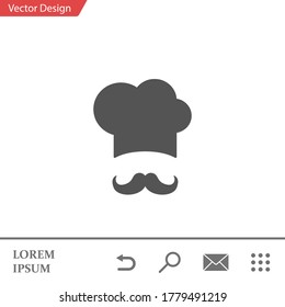 Icono del chef. Ilustración del vector EPS 10.