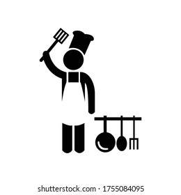 Chef icon Vector Illustration on the white background.