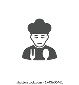 Chef icon Vector Illustration on the white background.