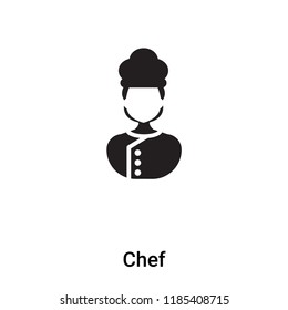 Chef icon vector isolated on white background, logo concept of Chef sign on transparent background, filled black symbol