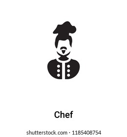 Chef icon vector isolated on white background, logo concept of Chef sign on transparent background, filled black symbol