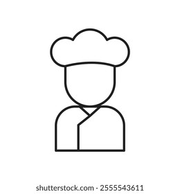 Chef icon vector isolated on white background.