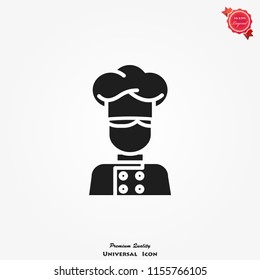 Chef icon vector. Kitchen simple sign symbol.