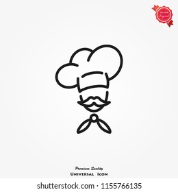 Chef icon vector. Kitchen simple sign symbol.