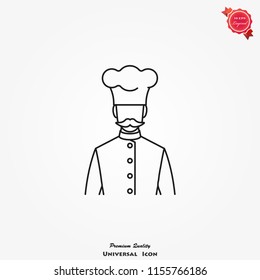 Chef icon vector. Kitchen simple sign symbol.