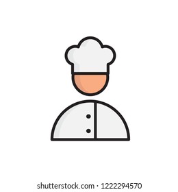 chef icon vector.filled outline style