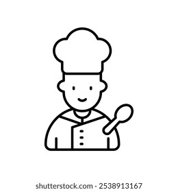 chef icon with white background vector stock illustration