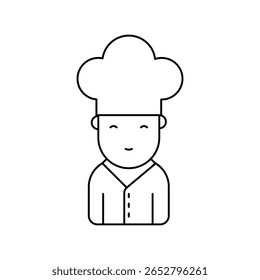 chef icon with white background vector stock illustration