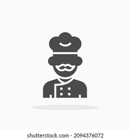 Icono del chef. Para tu diseño, logotipo. Ilustración vectorial.