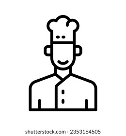 icono de chef para tu sitio web, móvil, presentación y diseño de logotipo.
