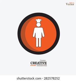 Chef icon.Chef symbol.vector illustration.
