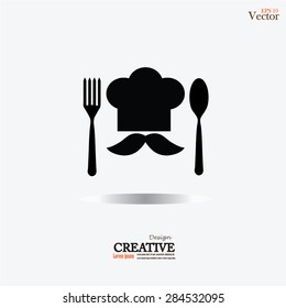 Chef icon.Chef symbol.vector illustration.