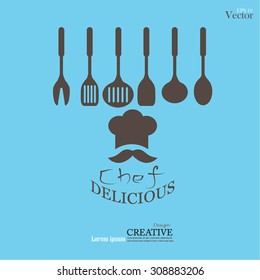 Chef icon.Chef symbol.vector illustration.
