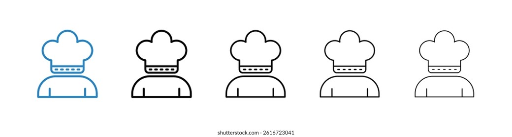 chef icons collection vectors for web ui
