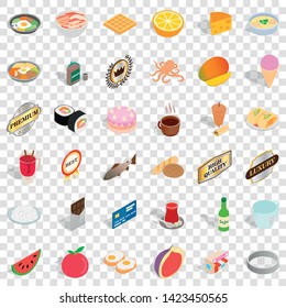 Chef icons set. Isometric style of 36 chef vector icons for web for any design