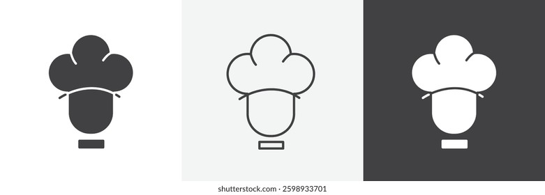 chef icons in Thin line black color. flat simple vector symbols illustration.