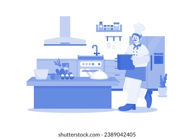 Chef Illustration concept on a white background