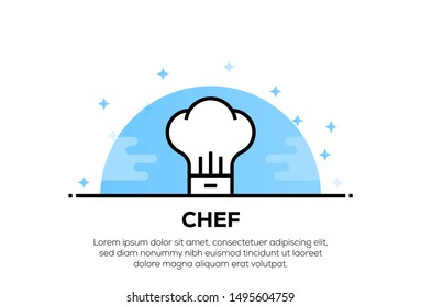 CHEF AND ILLUSTRATION ICON CONCEPT