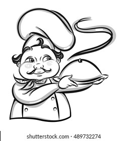 chef  illustration isolated on white
