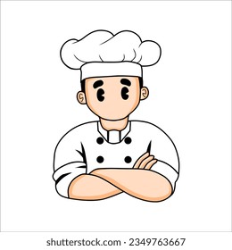 chef illustration vector flat design