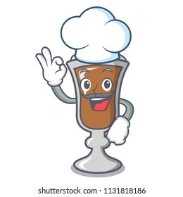 Chef irish coffee character cartoon