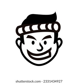 Chef Japan restaurant mascot icon design illustration