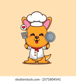 chef kangaroo mascot cartoon character.
chef animal cartoon vector illustration suitable for for poster, brochure, web, mascot, sticker, logo, icon, etc.