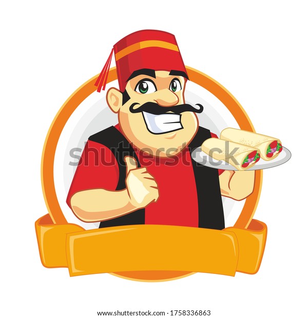 Dessin Du Chef Kebab Mascotte Image Image Vectorielle De Stock Libre De Droits