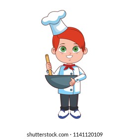 Chef kid cartoon
