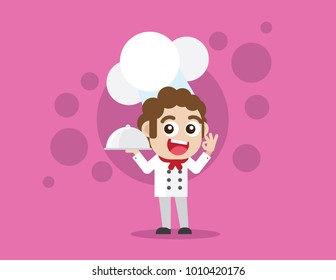 chef kid cartoon illustration