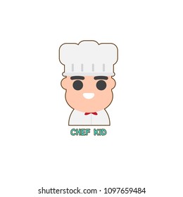 chef kid logo on white background.