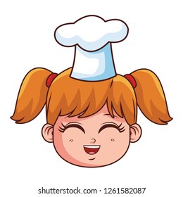 Chef kid smiling face