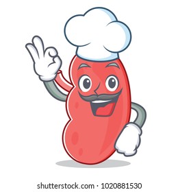 Chef kidney character cartoon style