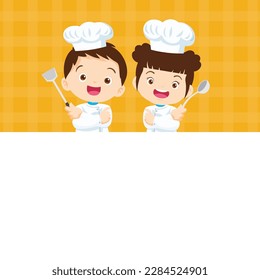 Plantilla de diseño de clase Chef Kids Cooking.Pequeño menú de cocina del chef, pizarra, afiche, pancarta, certificado