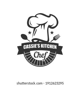 Chef Kitchen Badge Logo Design