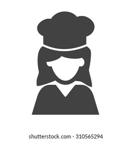 Chef, kitchen, female icon vector image. Can also be used for professionals. Suitable for web apps, mobile apps and print media.