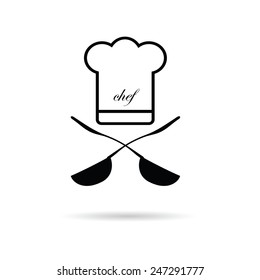 chef kitchen icon art vector on white