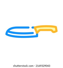 vectores de iconos de color de cuchillo de cocina de chef. signo del cuchillo de cocina del chef. ilustración de símbolo aislado