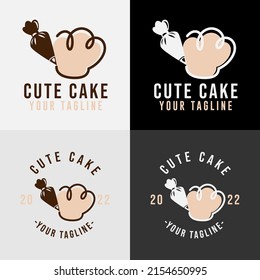 chef kitchen logo for food restaurant and cafe template