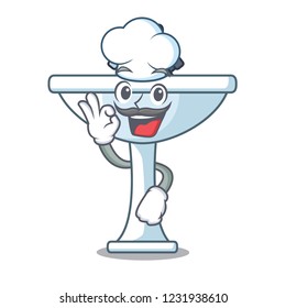 Chef kitchen sink on stely modern character